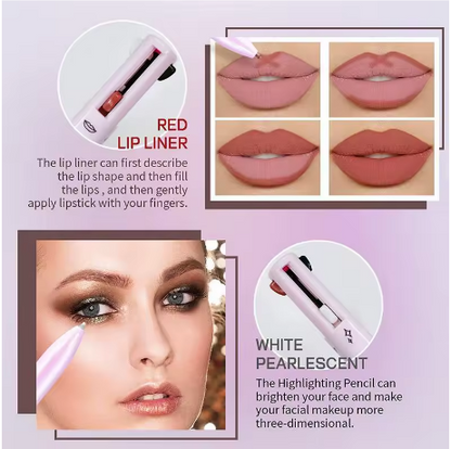 4-in-1 Makeup Pen: Eyeliner, Brow Pencil, Lipliner & Highlighter